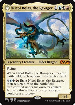 2018 Magic: The Gathering: Core Set 2019 (M19) - Nicol Bolas the Ravager (#218, Mythic Rare) (Foil, Near Mint)
