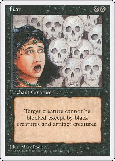 1995 Magic: The Gathering: Fourth Edition (4ED) - Fear (#137, Common) (, Lightly Played)