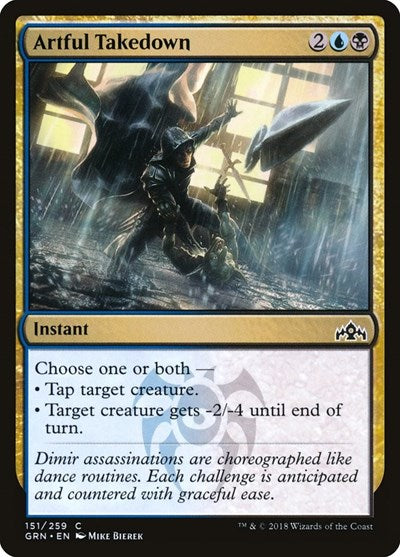 2018 Magic: The Gathering: Guilds of Ravnica (GRN) - Artful Takedown (#151, Common) (, Lightly Played)