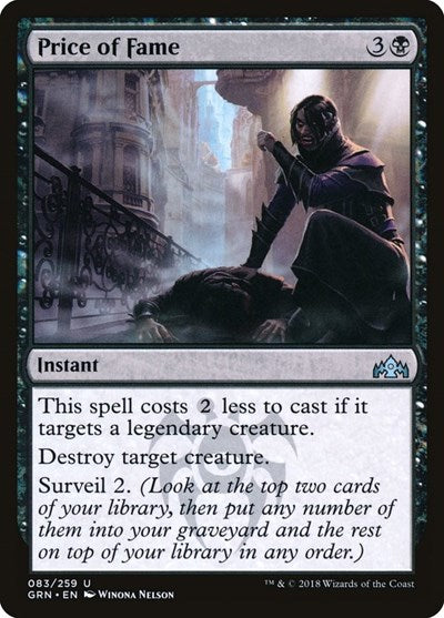 2018 Magic: The Gathering: Guilds of Ravnica (GRN) - Price of Fame (#83, Uncommon) (, Near Mint)