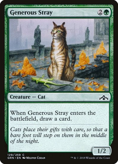 2018 Magic: The Gathering: Guilds of Ravnica (GRN) - Generous Stray (#129, Common) (, Lightly Played)