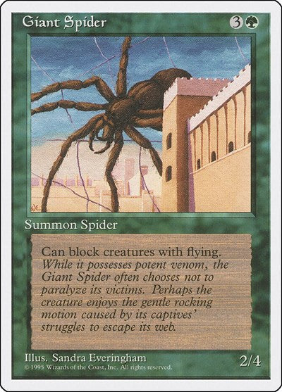1995 Magic: The Gathering: Fourth Edition (4ED) - Giant Spider (#249, Common) (, Near Mint)
