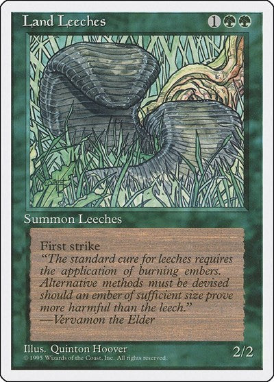 1995 Magic: The Gathering: Fourth Edition (4ED) - Land Leeches (#255, Common) (, Near Mint)