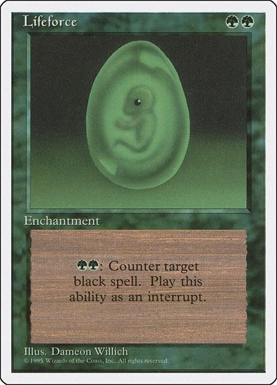 1995 Magic: The Gathering: Fourth Edition (4ED) - Lifeforce (#257, Uncommon) (, Near Mint)
