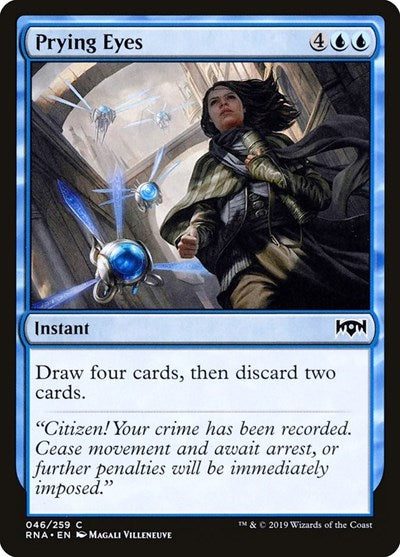 2019 Magic: The Gathering: Ravnica Allegiance (RNA) - Prying Eyes (#46, Common) (, Near Mint)