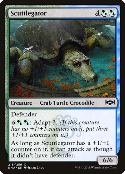 2019 Magic: The Gathering: Ravnica Allegiance (RNA) - Scuttlegator (#218, Common) (, Lightly Played)