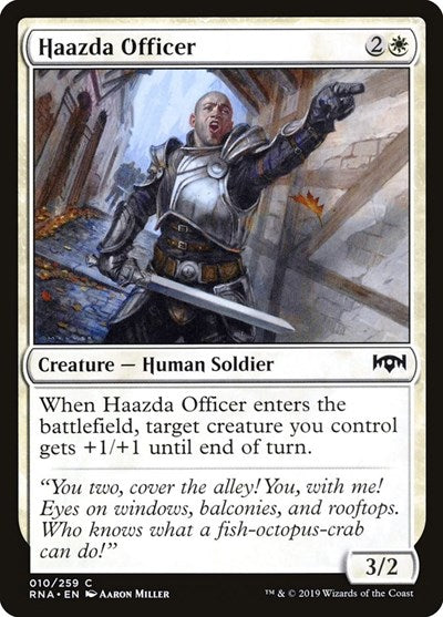 2019 Magic: The Gathering: Ravnica Allegiance (RNA) - Haazda Officer (#10, Common) (, Lightly Played)