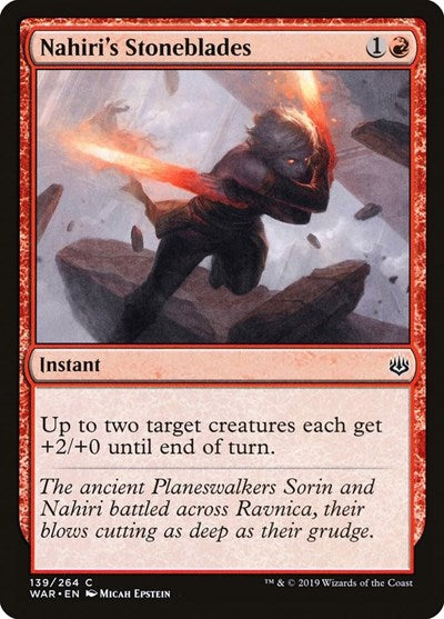 2019 Magic: The Gathering: War of the Spark (WAR) - Nahiris Stoneblades (#139, Common) (, Lightly Played)
