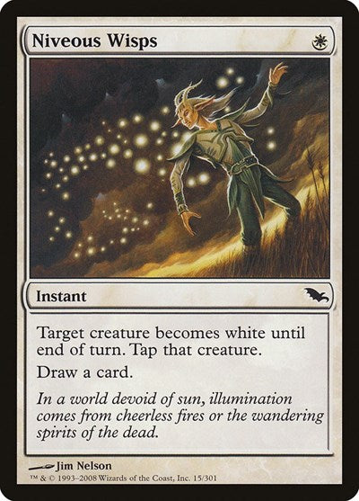 2008 Magic: The Gathering: Shadowmoor (SHM) - Niveous Wisps (#15, Common) (, Near Mint)