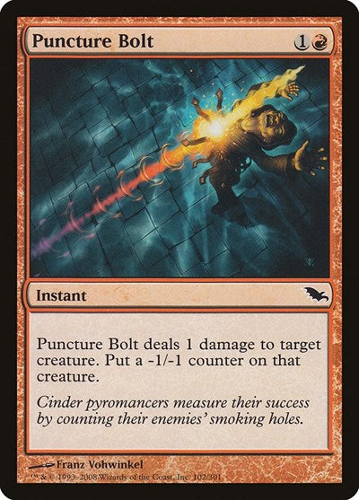 2008 Magic: The Gathering: Shadowmoor (SHM) - Puncture Bolt (#102, Common) (, Near Mint)