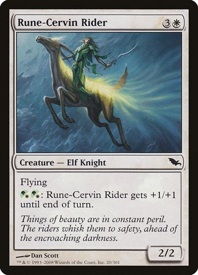 2008 Magic: The Gathering: Shadowmoor (SHM) - Rune Cervin Rider (#20, Common) (, Near Mint)