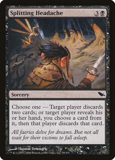 2008 Magic: The Gathering: Shadowmoor (SHM) - Splitting Headache (#79, Common) (, Near Mint)