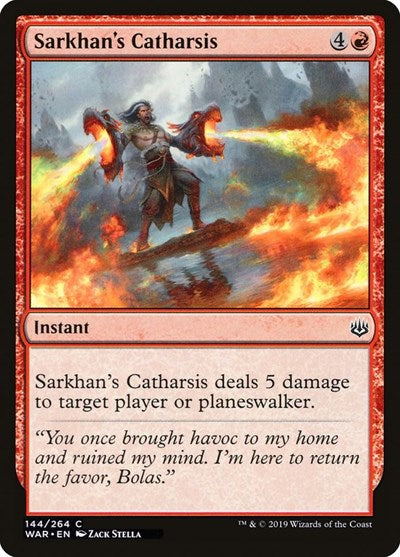 2019 Magic: The Gathering: War of the Spark (WAR) - Sarkhans Catharsis (#144, Common) (, Lightly Played)