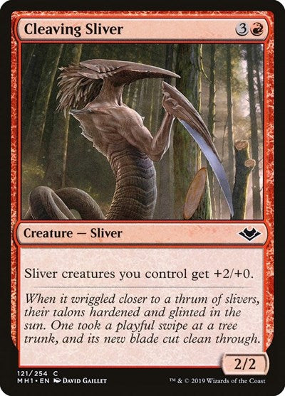 2019 Magic: The Gathering: Modern Horizons (MH1) - Cleaving Sliver (#121, Common) (, Near Mint)