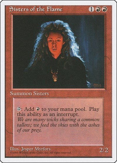 1995 Magic: The Gathering: Fourth Edition (4ED) - Sisters of the Flame (#221, Common) (, Near Mint)