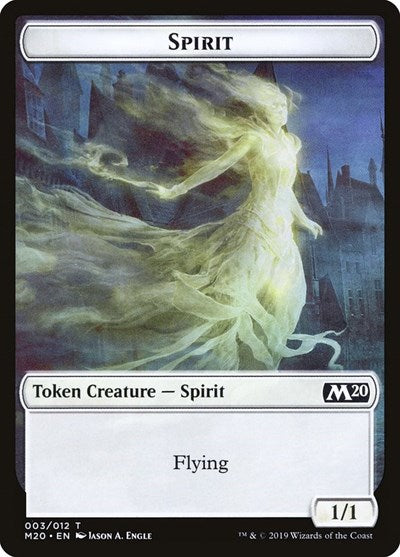 2019 Magic: The Gathering: Core Set 2020 (M20) - Spirit Token (#3, T) (, Lightly Played)