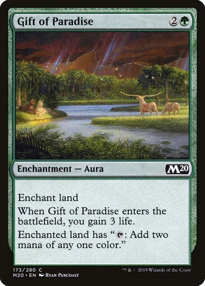 2019 Magic: The Gathering: Core Set 2020 (M20) - Gift of Paradise (#173, Common) (, Lightly Played)