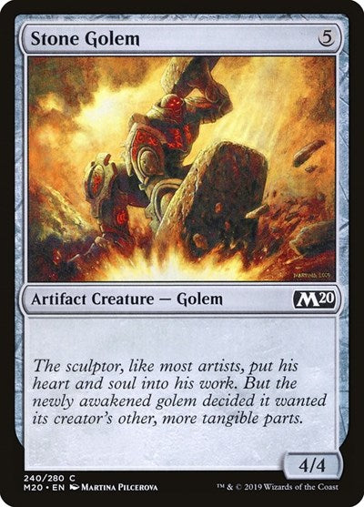 2019 Magic: The Gathering: Core Set 2020 (M20) - Stone Golem (#240, Common) (, Lightly Played)