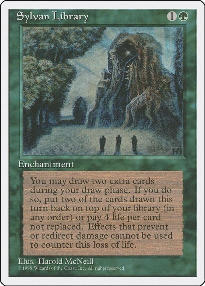 1995 Magic: The Gathering: Fourth Edition (4ED) - Sylvan Library (#157, Rare) (, Near Mint)