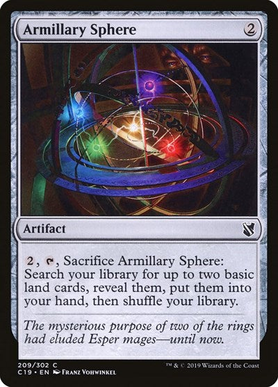 2019 Magic: The Gathering: Commander 2019 (C19) - Armillary Sphere (#209, Common) (, Lightly Played)