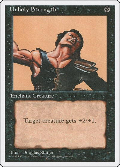 1995 Magic: The Gathering: Fourth Edition (4ED) - Unholy Strength (#166, Common) (, Lightly Played)