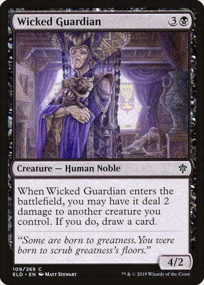 2019 Magic: The Gathering: Throne of Eldraine (ELD) - Wicked Guardian (#109, Common) (, Lightly Played)
