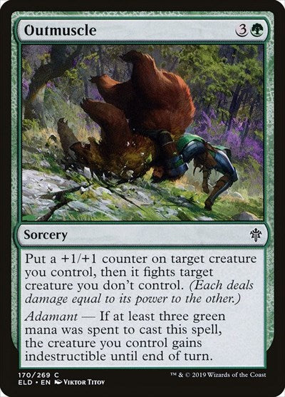2019 Magic: The Gathering: Throne of Eldraine (ELD) - Outmuscle (#170, Common) (, Near Mint)