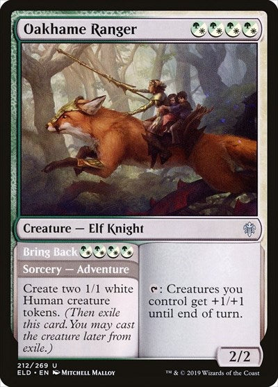 2019 Magic: The Gathering: Throne of Eldraine (ELD) - Oakhame Ranger (#212, Uncommon) (, Near Mint)