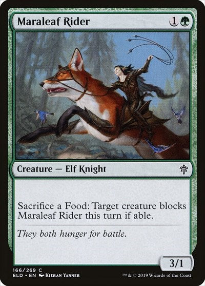 2019 Magic: The Gathering: Throne of Eldraine (ELD) - Maraleaf Rider (#166, Common) (, Lightly Played)