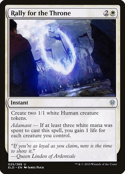 2019 Magic: The Gathering: Throne of Eldraine (ELD) - Rally for the Throne (#25, Uncommon) (, Lightly Played)