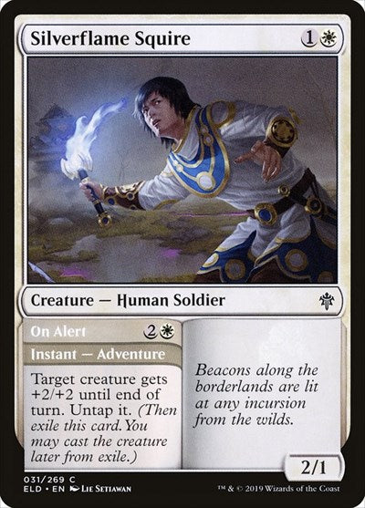 2019 Magic: The Gathering: Throne of Eldraine (ELD) - Silverflame Squire (#31, Common) (, Lightly Played)