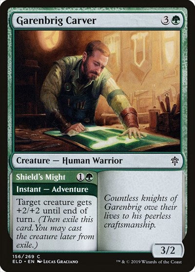 2019 Magic: The Gathering: Throne of Eldraine (ELD) - Garenbrig Carver (#156, Common) (, Near Mint)