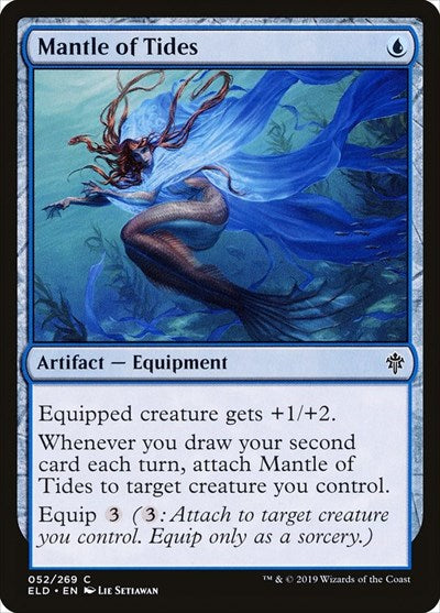 2019 Magic: The Gathering: Throne of Eldraine (ELD) - Mantle of Tides (#52, Common) (Foil, Near Mint)