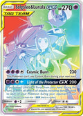2019 Pokemon: SM - Cosmic Eclipse (SM12) - Solgaleo & Lunala GX (Secret) (#254/236, Rainbow Rare) (Holofoil, Near Mint)