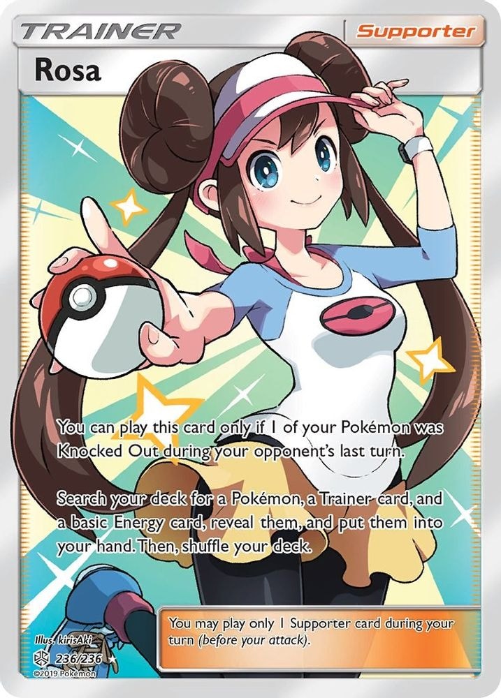 2019 Pokemon: SM - Cosmic Eclipse (SM12) - Rosa (Full Art) (#236/236, Ultra Rare) (Holofoil, Near Mint)