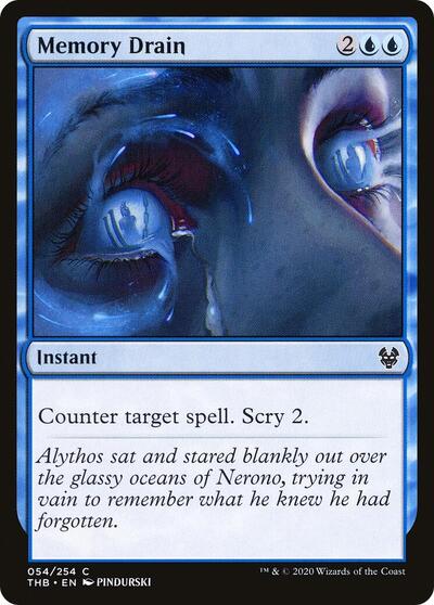 2020 Magic: The Gathering: Theros Beyond Death (THB) - Memory Drain (#54, Common) (, Near Mint)