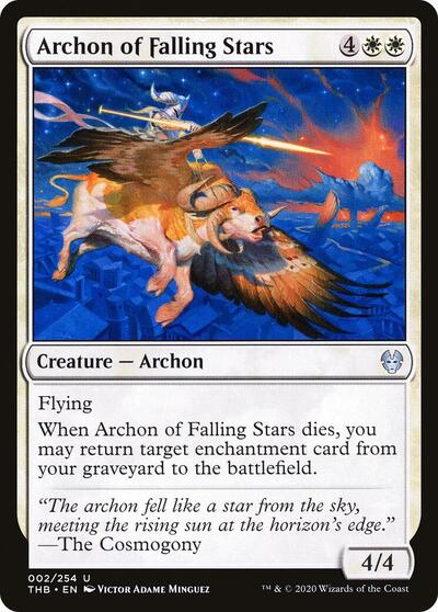 2020 Magic: The Gathering: Theros Beyond Death (THB) - Archon of Falling Stars (#2, Uncommon) (, Near Mint)