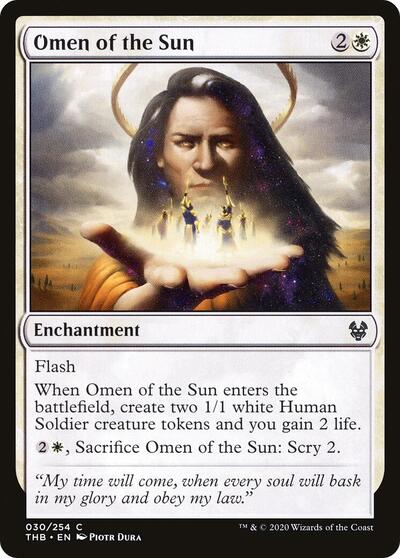 2020 Magic: The Gathering: Theros Beyond Death (THB) - Omen of the Sun (#30, Common) (, Near Mint)