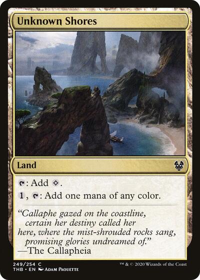 2020 Magic: The Gathering: Theros Beyond Death (THB) - Unknown Shores (#249, Common) (, Near Mint)