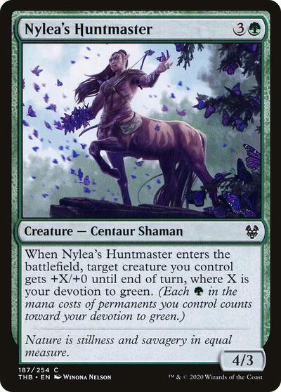 2020 Magic: The Gathering: Theros Beyond Death (THB) - Nyleas Huntmaster (#187, Common) (, Lightly Played)