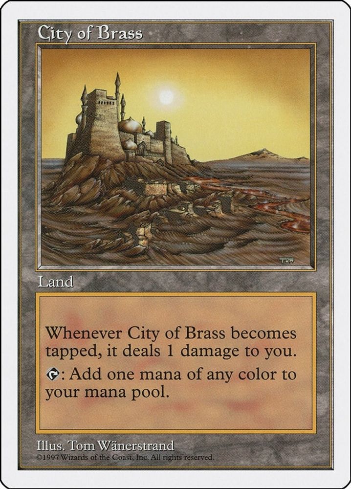 1997 Magic: The Gathering: Fifth Edition (5ED) - City of Brass (#413, Rare) (, Near Mint)