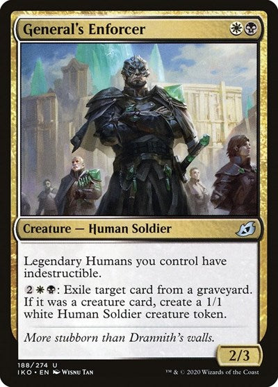 2020 Magic: The Gathering: Ikoria: Lair of Behemoths (IKO) - Generals Enforcer (#188, Uncommon) (, Near Mint)
