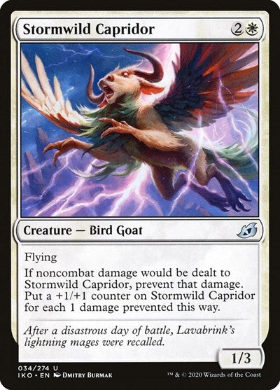 2020 Magic: The Gathering: Ikoria: Lair of Behemoths (IKO) - Stormwild Capridor (#34, Uncommon) (, Lightly Played)