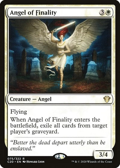 2020 Magic: The Gathering: Commander 2020 (C20) - Angel of Finality (#75, Rare) (, Near Mint)