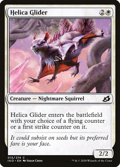 2020 Magic: The Gathering: Ikoria: Lair of Behemoths (IKO) - Helica Glider (#15, Common) (Foil, Lightly Played)