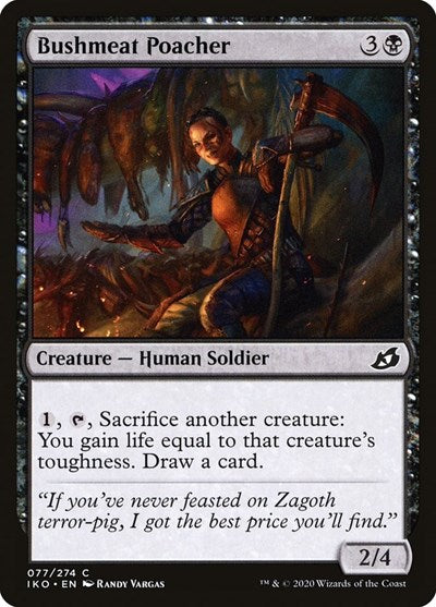 2020 Magic: The Gathering: Ikoria: Lair of Behemoths (IKO) - Bushmeat Poacher (#77, Common) (, Near Mint)
