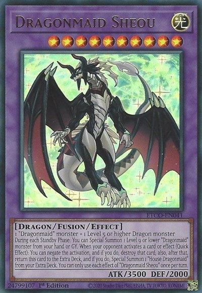 2020 YuGiOh: Eternity Code (ETCO) - Dragonmaid Sheou (#ETCO-EN041, Ultra Rare) (1st Edition, Lightly Played)