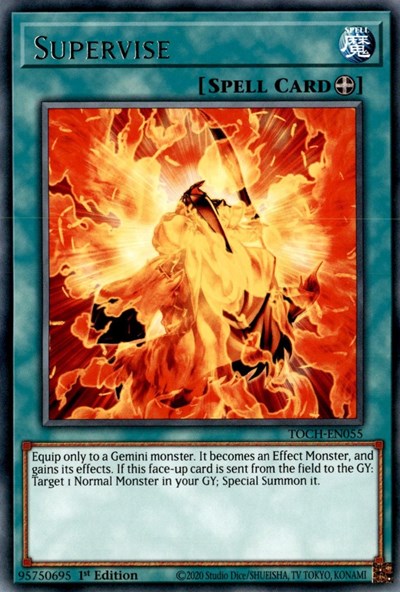 2020 YuGiOh: Toon Chaos (TOCH) - Supervise (#TOCH-EN055, Rare) (1st Edition, Near Mint)