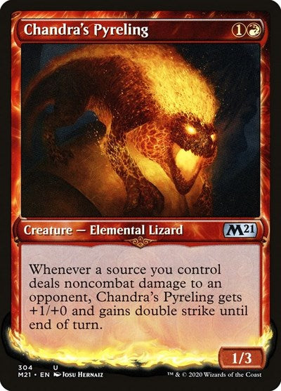 2020 Magic: The Gathering: Core Set 2021 (M21) - Chandras Pyreling Showcase (#304, Uncommon) (, Near Mint)