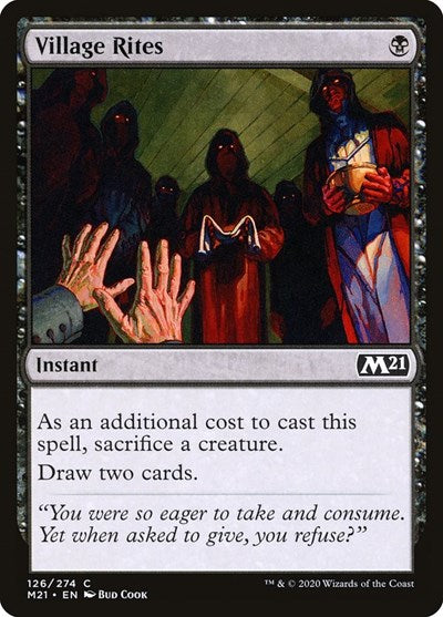 2020 Magic: The Gathering: Core Set 2021 (M21) - Village Rites (#126, Common) (, Lightly Played)